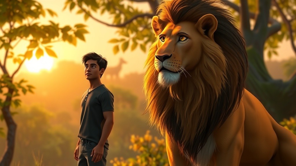 शेर और मानव की अनोखी दोस्ती - वन का रखवाला