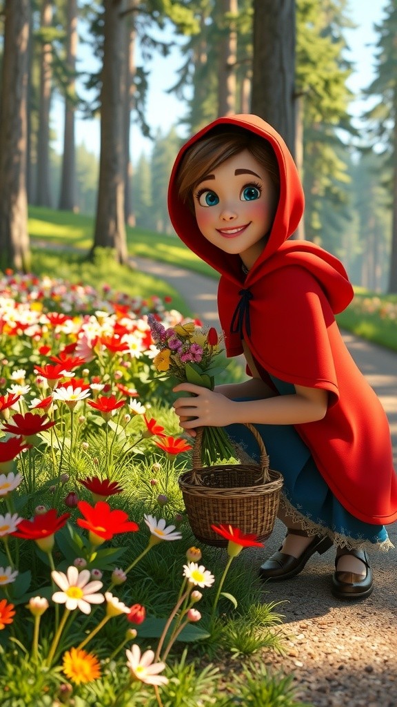 Animated Girl in Car Adventure