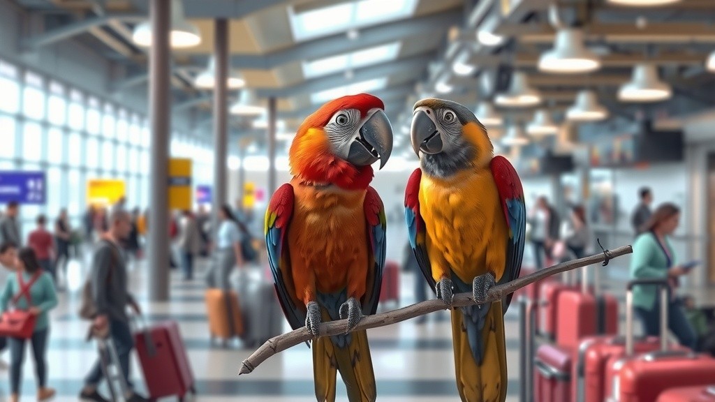 Flying High with Our Colorful Parrot!