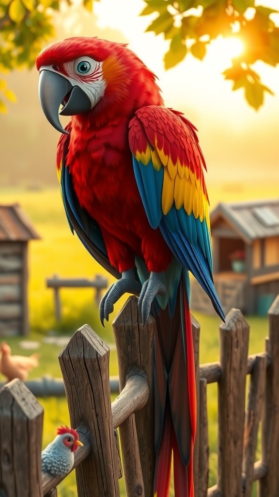 मुर्गी और तोते की अनोखी दोस्ती: उड़ने का सपना