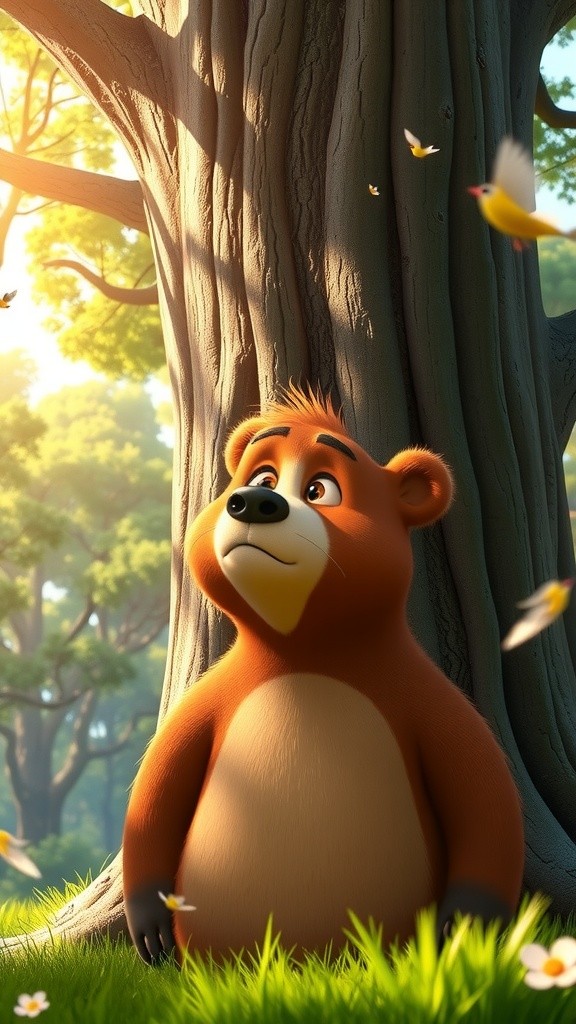 The Bear Stuck in the Tree