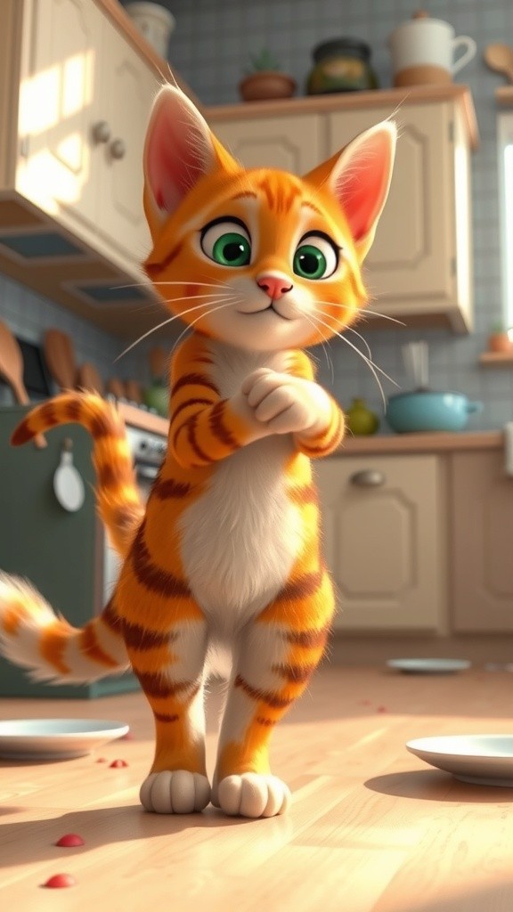 Kucing Balet Kacau di Dapur