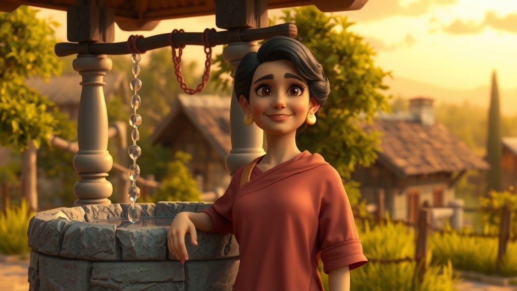 A Young Girl's Journey in Village Life