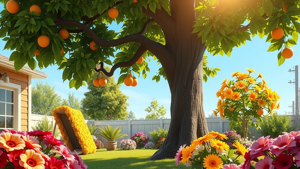 3D Cartoon Child and Dog in Backyard Fun