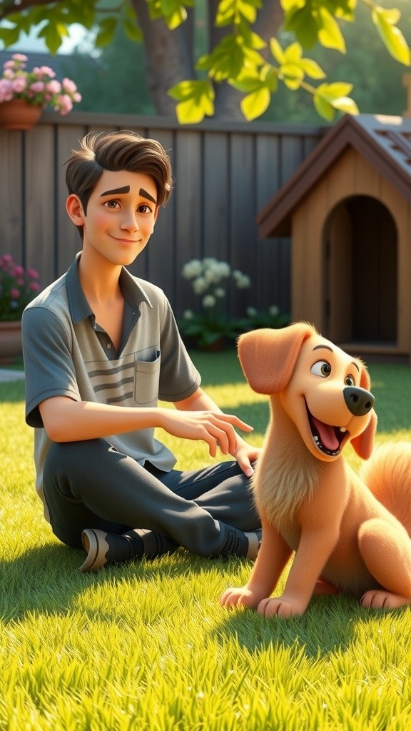 Tommy and Buddy's Backyard Adventure