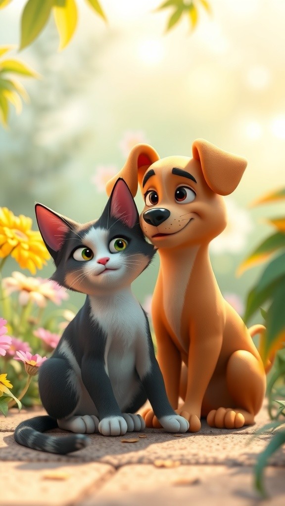 بلی اور کتے کی دوستی کی کہانی