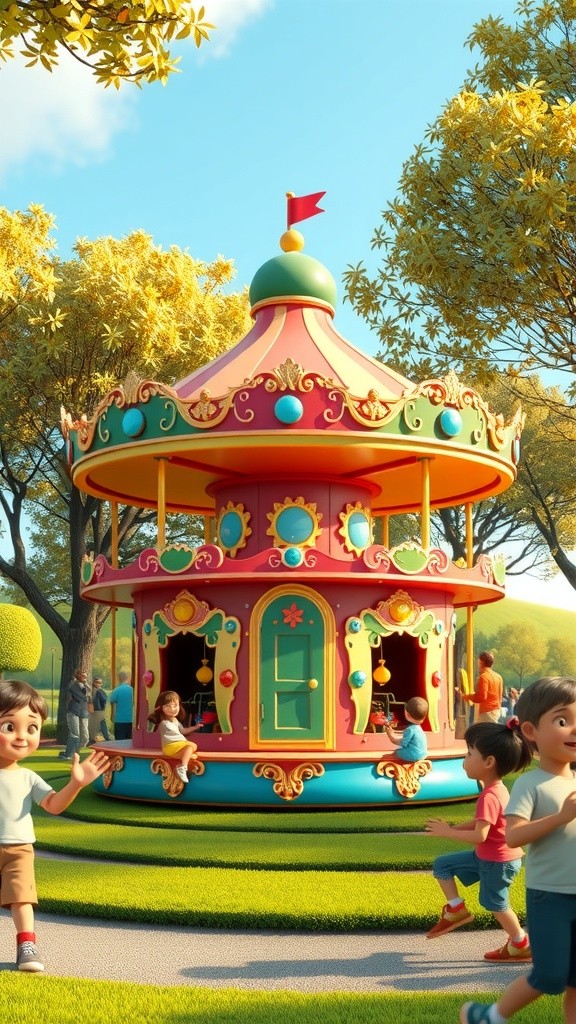 Joyful Moments on the Merry-Go-Round