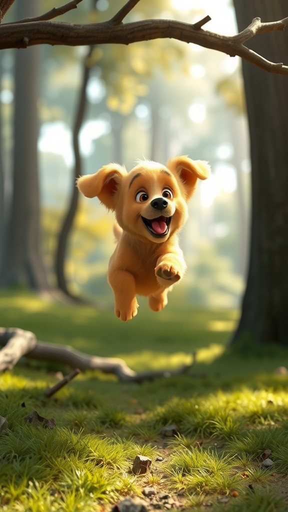 The Determined Dog and the Strong Vine