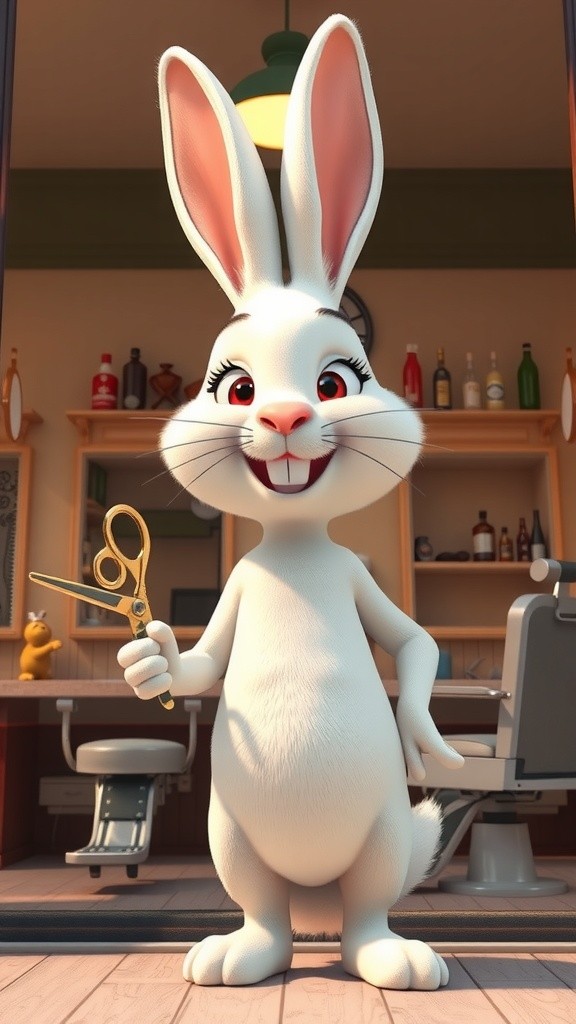 Kelinci Cukur Rambut dengan Gaya Unik!