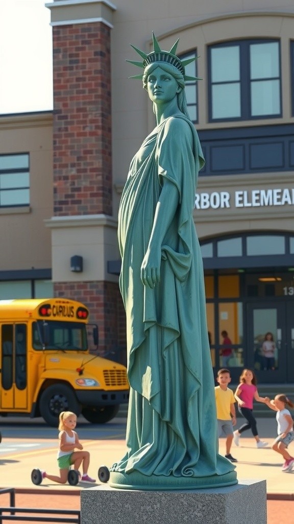Liberty's Glow: A New Beginning at Harbor Elementary