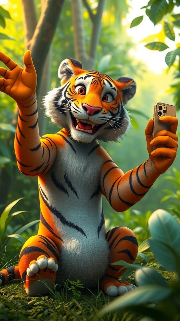 Harimau Selfie: Mencari Angle Terbaik!