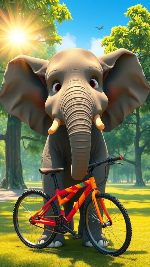 हाथी दादा की साइकिल सवारी!