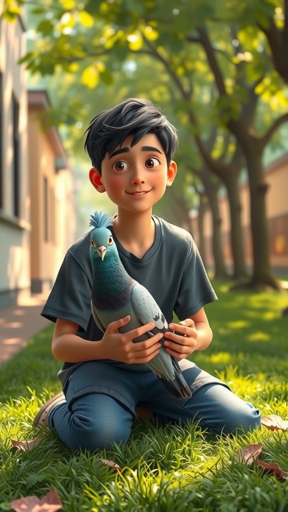 The Gift of Kindness: A Boy and His Pigeon