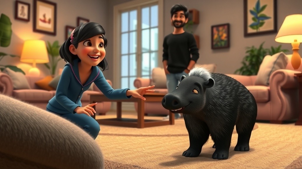 Anak Tapir Main HP di Tengah Kebodohan