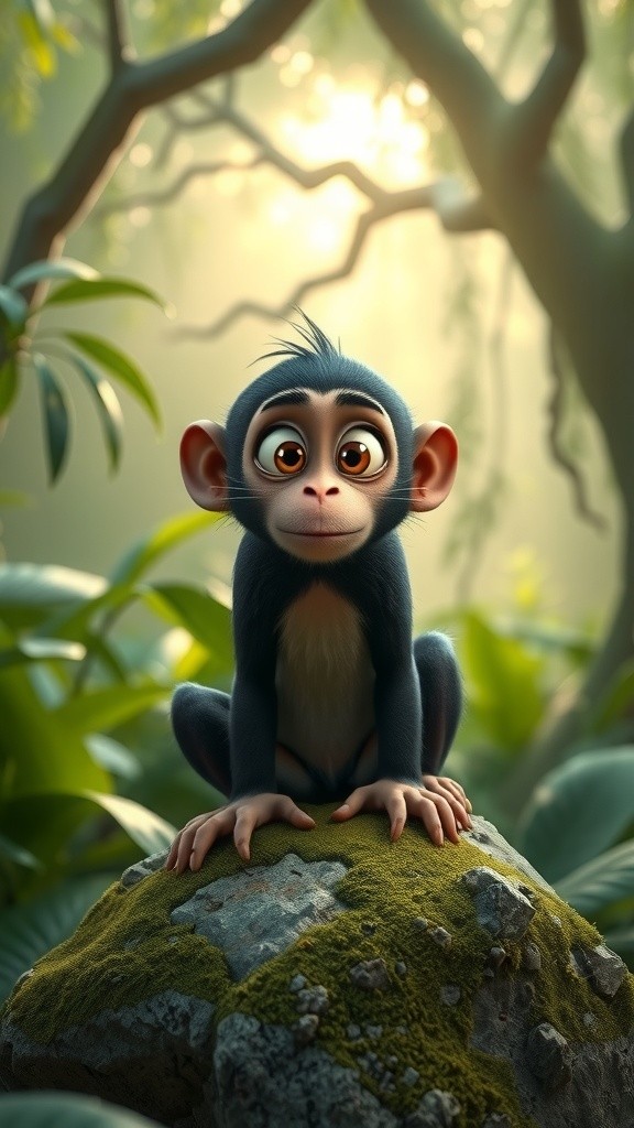 Mischievous Monkey and the Fearful Lion