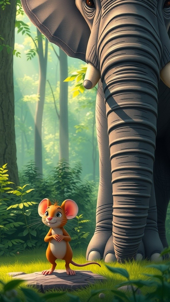 चूहा और हाथी: अनोखी दोस्ती और मजेदार हलचल
