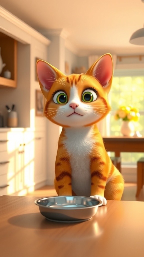 A Fluffy Cat's Culinary Adventure