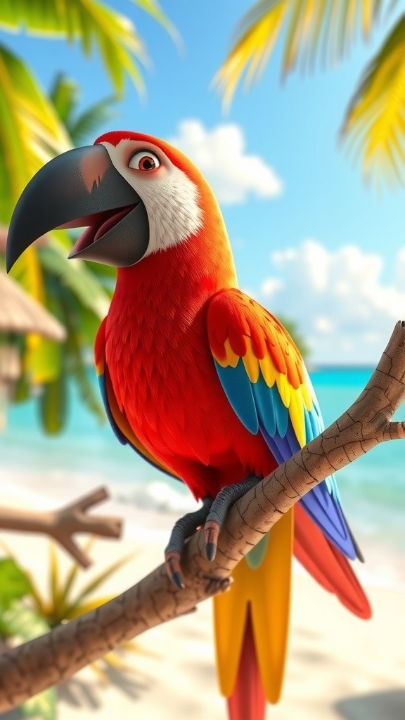 Soar with Our Colorful Parrot!