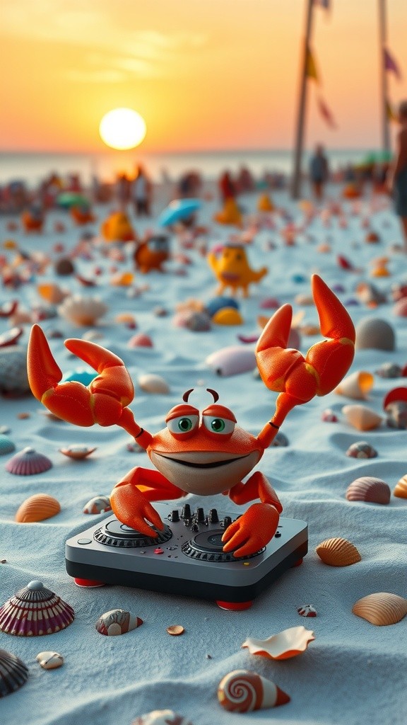 Kepiting DJ: Konser Pantai yang Seru!