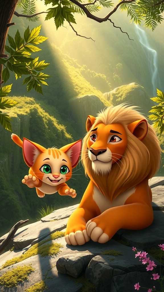 بھاگتے ہوئے دوستی: بلی، شیر اور مارخور کی مہم