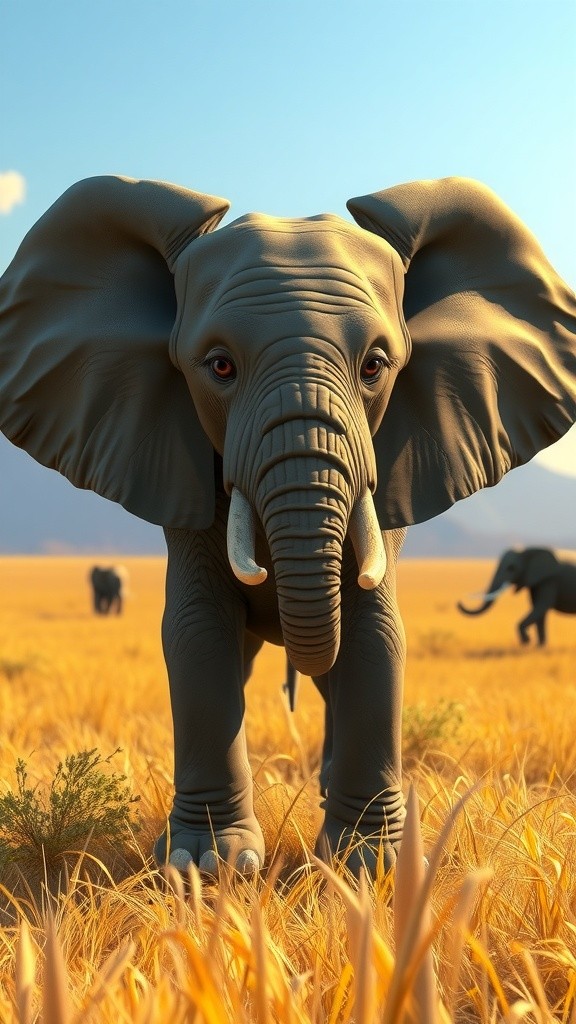 Elephant Saves Her Calf