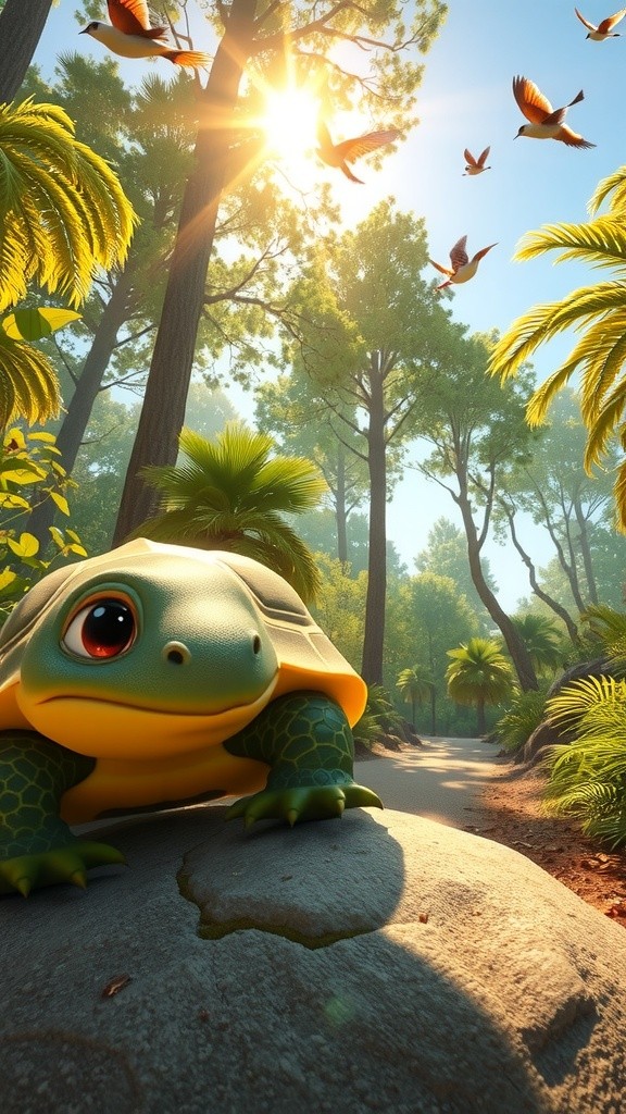 Petualangan Timmy si Kura-kura di Hutan Cerah