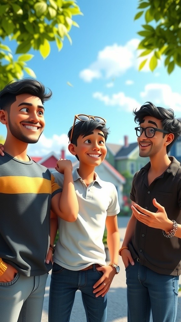 तीन दोस्तों की मजेदार लड़ाई