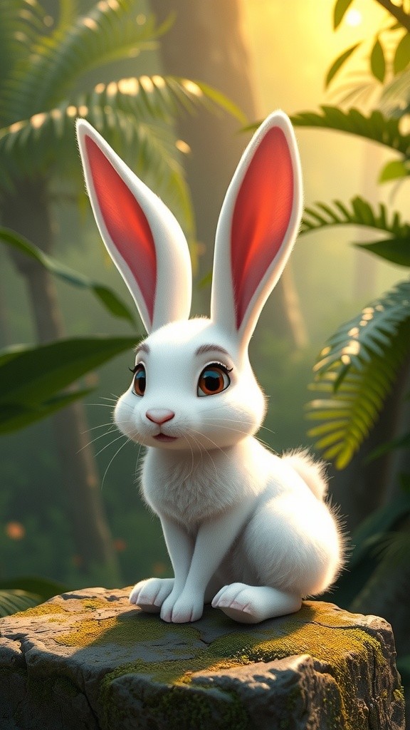 Lost Baby Rabbit in Jungle