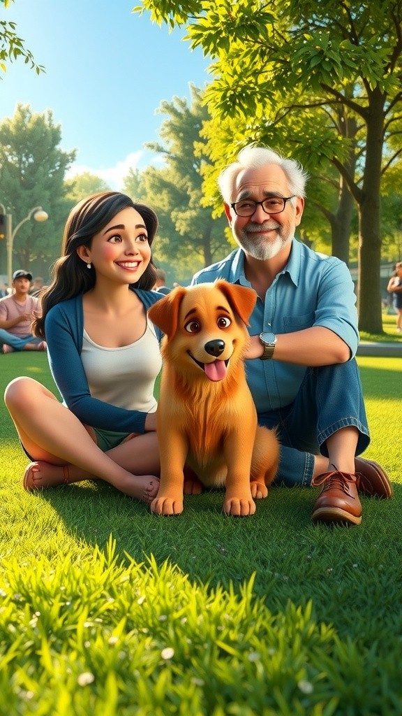 Kids Playing with Dog