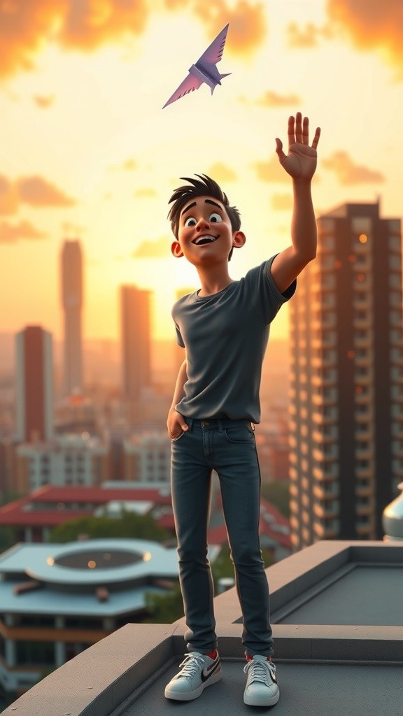 Whimsical 3D Adventures: From Flying Paper Planes to Dancing Robots!