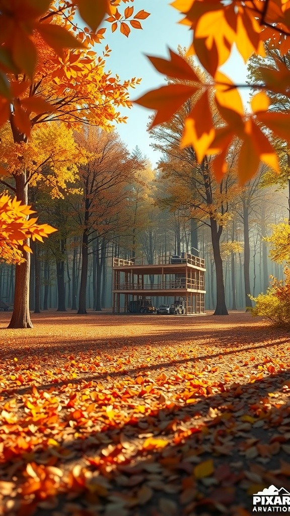 Miniature Construction on a Giant Apple: Autumn Adventures