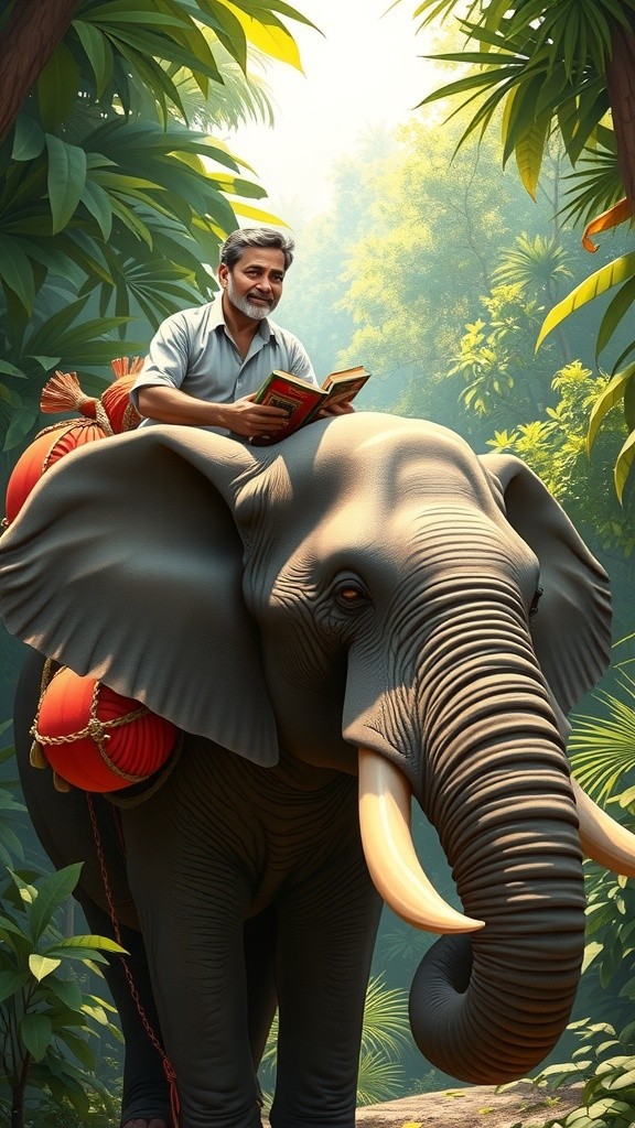 विशाल हाथी और जंगल के दोस्त