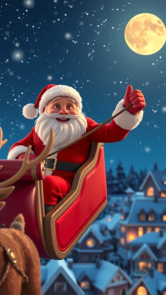 Santa's Magical Gift Delivery for Christmas and New Year