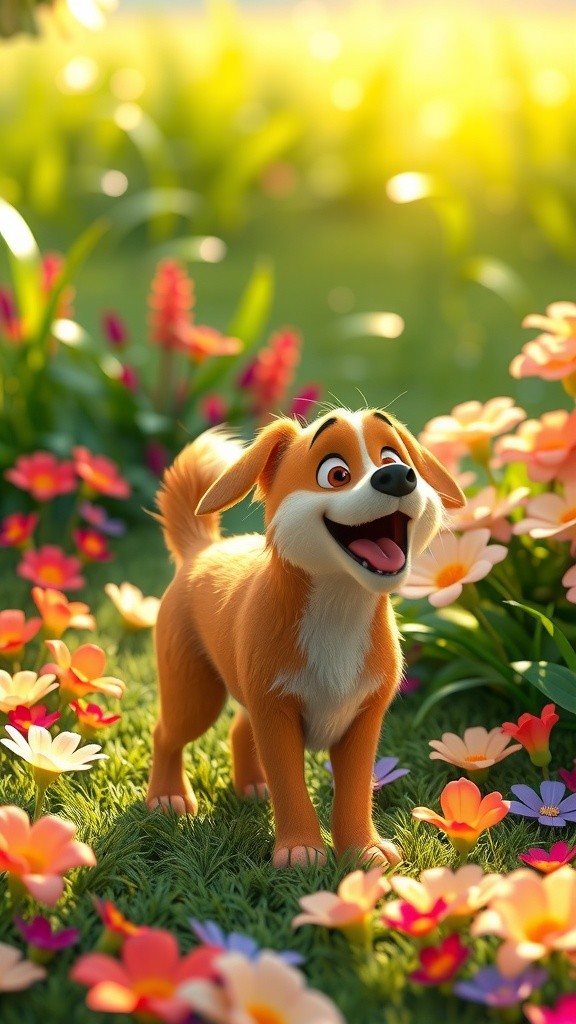 Joyful Barnaby's Playful Day in the Garden