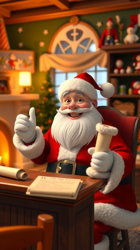 Santa Checks the Nice List for Billy!