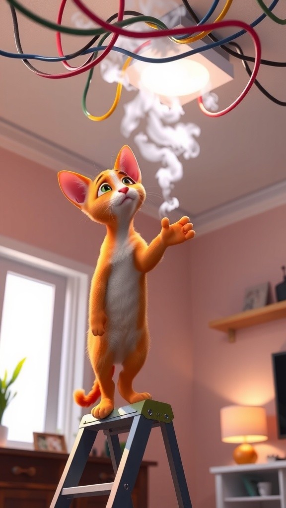 Shocking Cat-tastrophe: The Electric Technician!