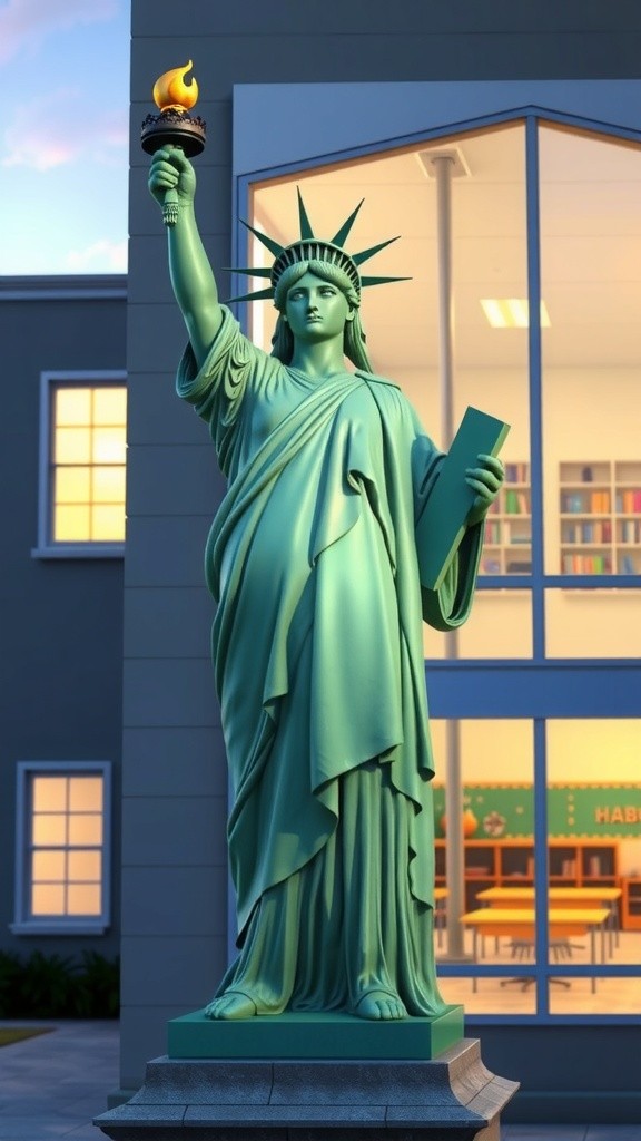 Liberty's Bright First Day at Harbor Elementary!