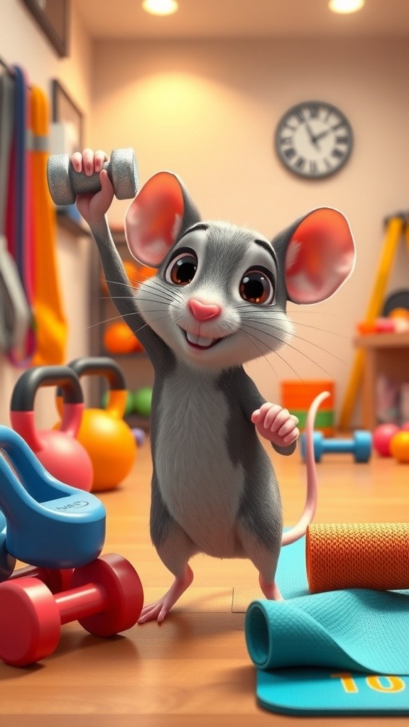 Tikus Gym Bro: Atlet Kecil yang Siap Kabur!