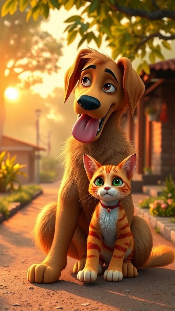 बुद्धि की जीत: कुत्ता और बिल्ली की कहानी