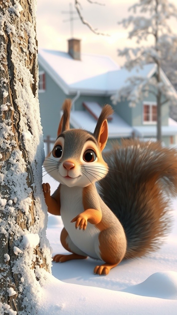 Tupai Berani Menyelusuri Salju untuk Mencari Makanan