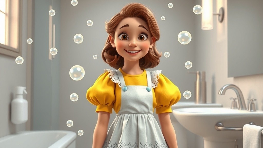 Little Girl Brushing Her Teeth