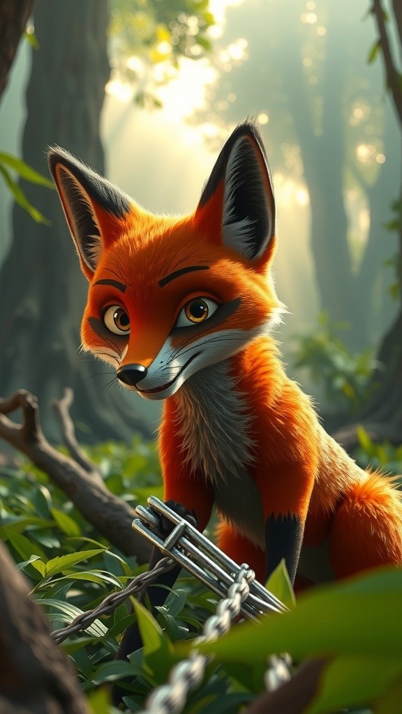 The Fox, the Deer, and the Mouse: A Tale of Friendship and Rescue