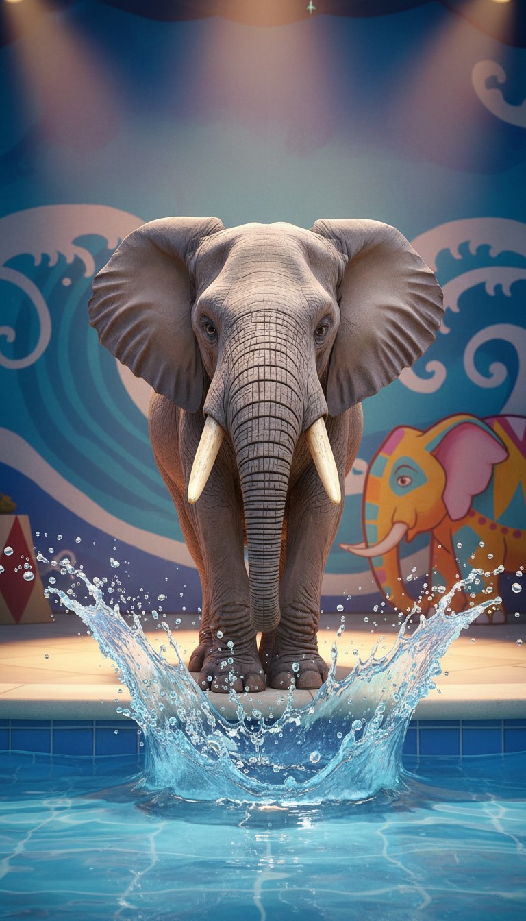 Why the Elephant Got Kicked Out of the Pool!