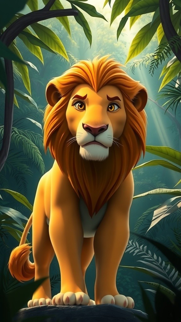 The Fearsome Golden Lion of the Jungle