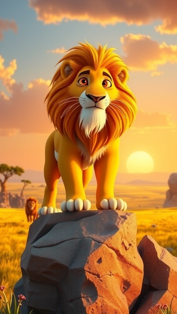 انیمیشن حیوانات: شیر و گرگ