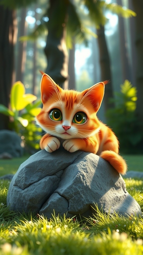 Brave Cat Defends Her Kids from Lion Attack