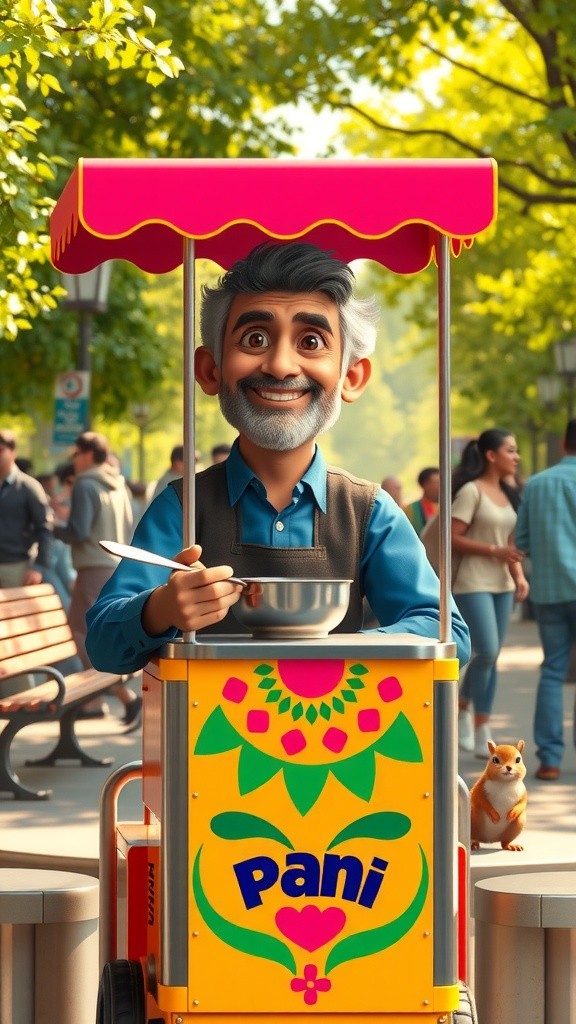 Panipuri for Animals: A Unique Street Vendor Experience