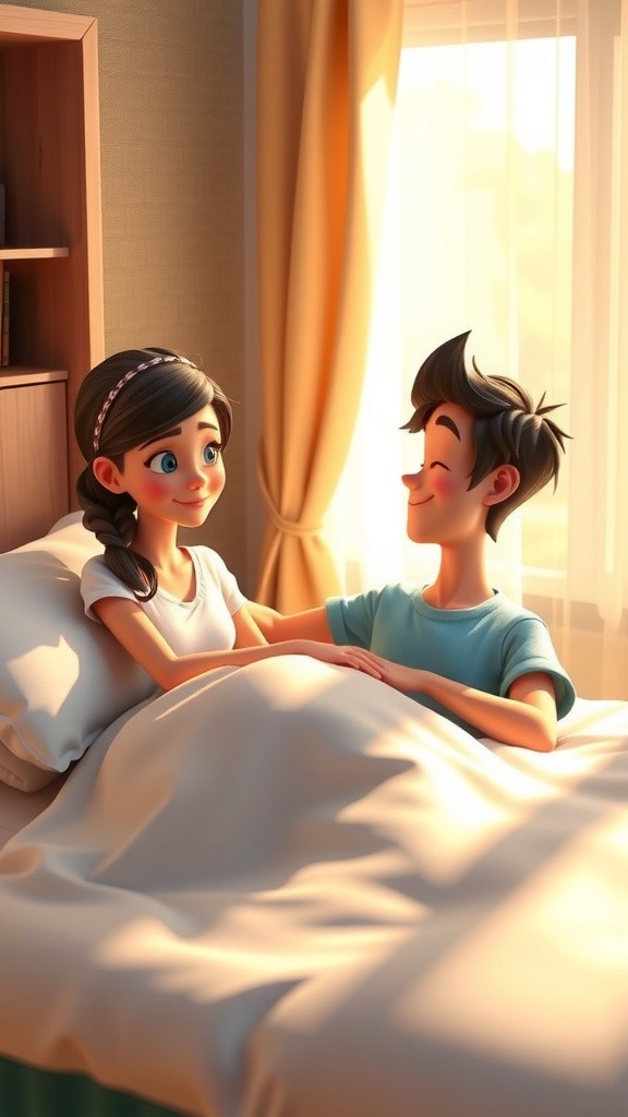 Morning School Prep for Her Son