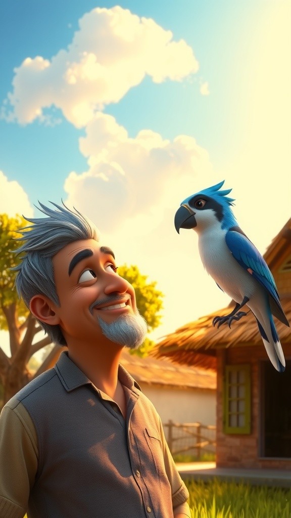 कबूतर मोती और दयालु किसान