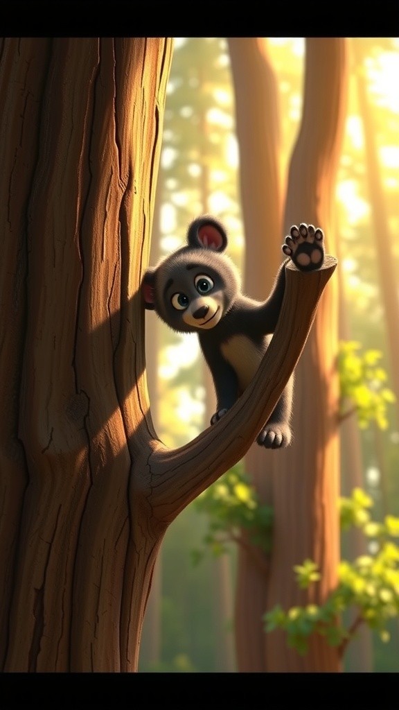 A Bear Stuck in a Tree